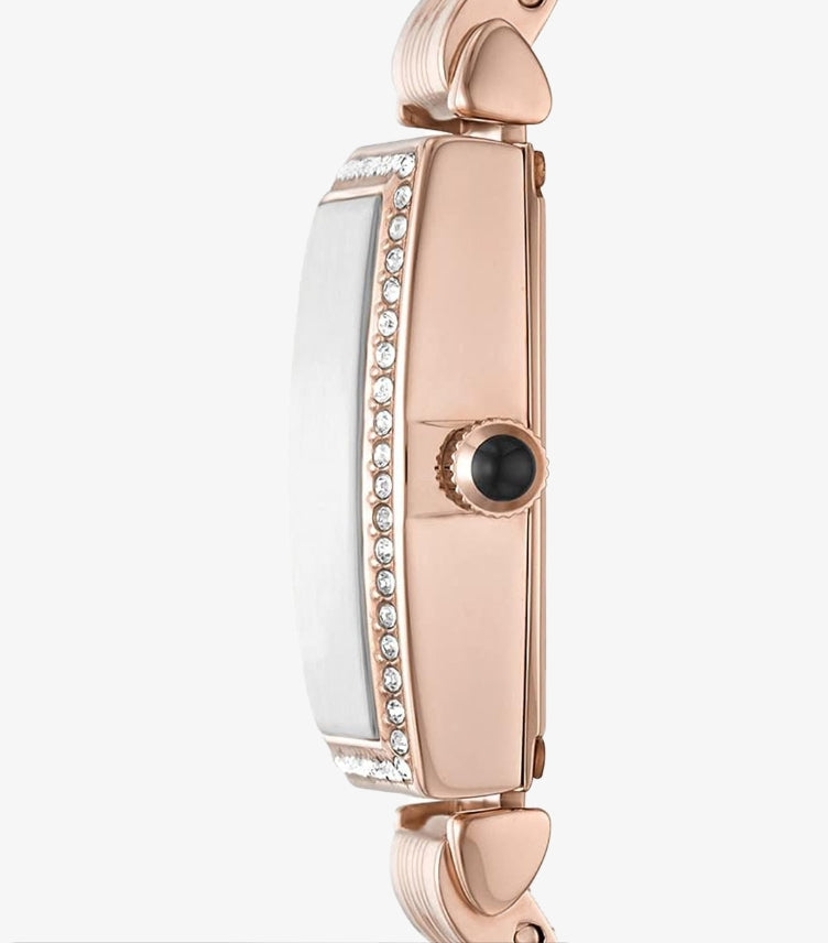 EMPORIO ARMANI GIANNI T-BAR ROSE GOLD STAINLESS STEEL WATCH - AR 11406