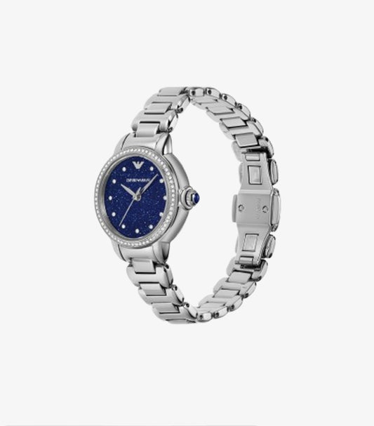 EMPORIO ARMANI SILVER TONE ANALOGUE WATCH AR11630