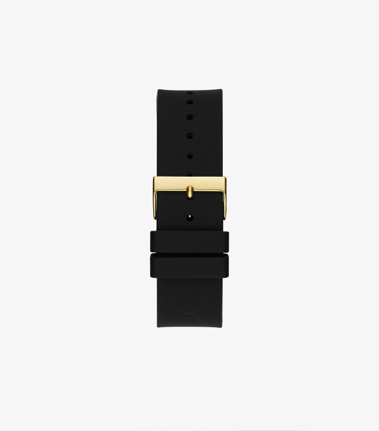 GUESS MENS BLACK GOLD TONE MULTI-FUNCTION WATCH GW0537G2