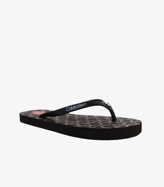 CALVIN KLEIN MONOGRAM PRINT FLIP FLOPS