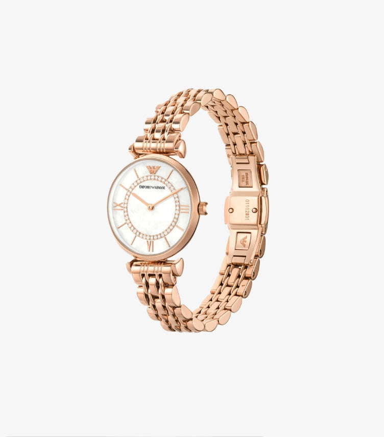 EMPORIO ARMANI WOMEN'S DRESS WATCH WITH STAINLESS STEEL BAND - AR1909