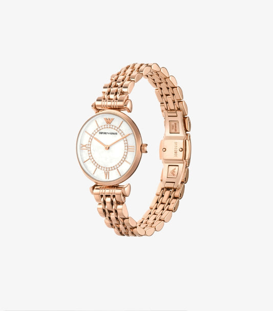 EMPORIO ARMANI WOMEN'S DRESS WATCH WITH STAINLESS STEEL BAND - AR1909