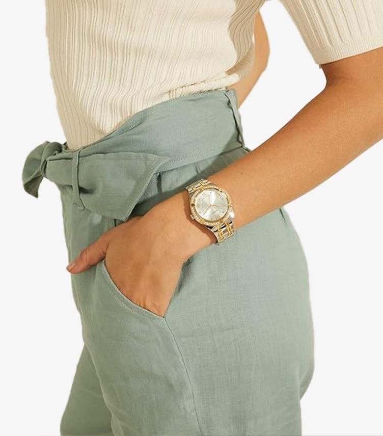 GUESS LADIES SILVER TONE/GOLD TONE ANALOG WATCH GW0033L4