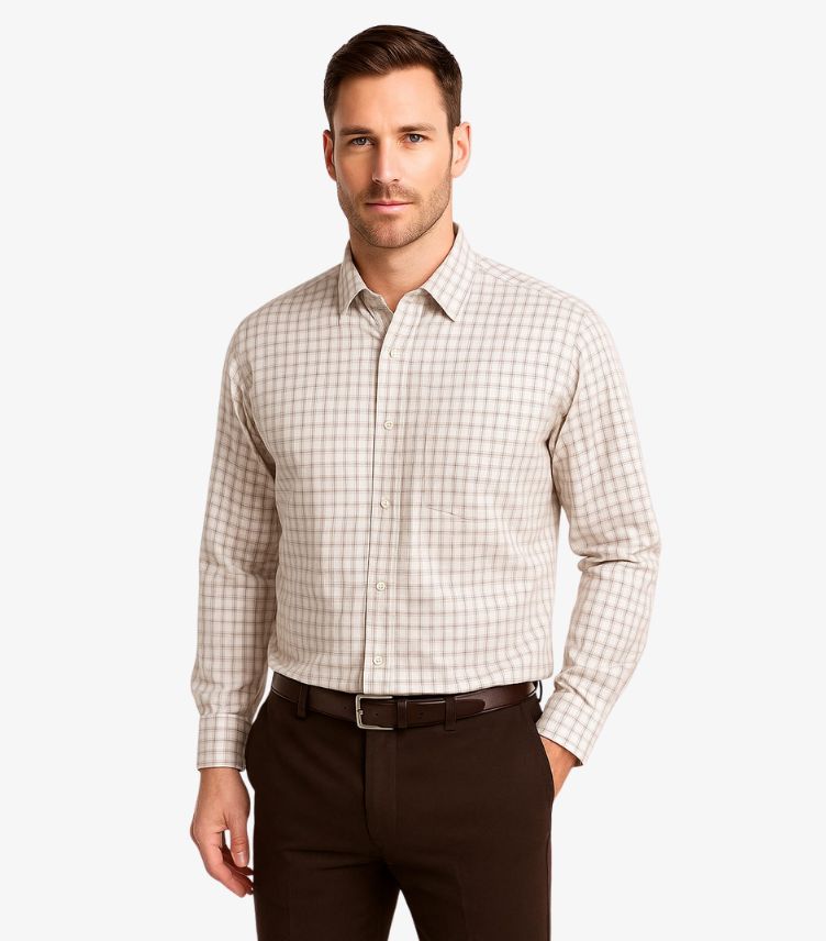 HESKETH & TURNER CHECK BUTTON DOWN SHIRT