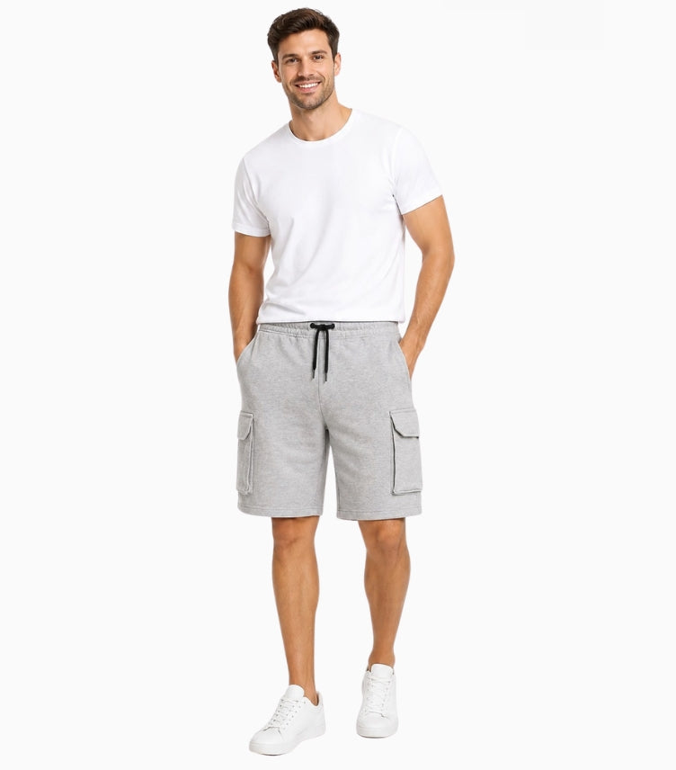 PRIMARK MEN’S GREY CARGO DRAWSTRING SHORTS