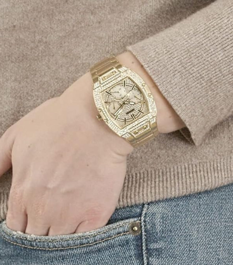GUESS WOMEN’S QUARTZ GOLD STAINLESS STEEL WATCH GW0104L2
