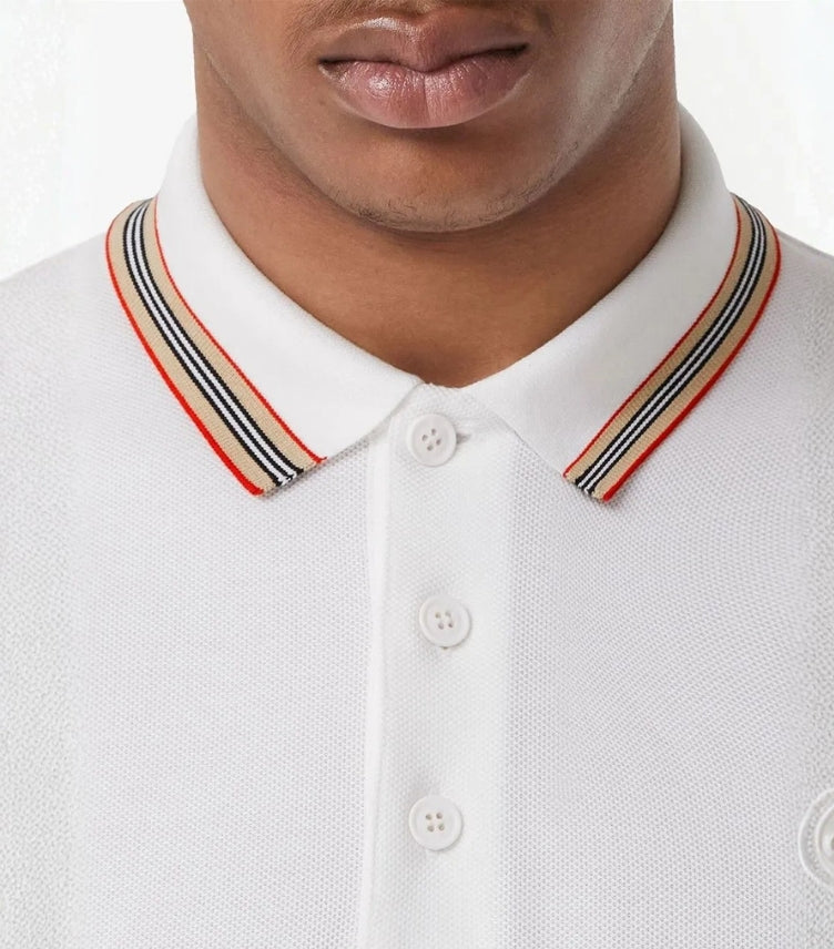 BURBERRY ICON STRIPE COTTON POLO SHIRT