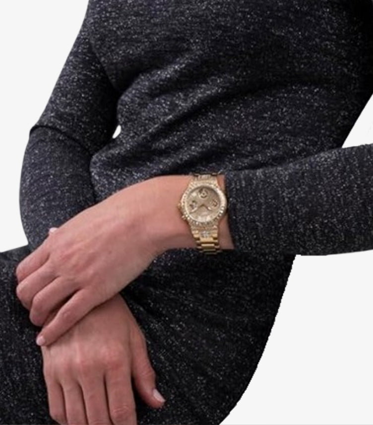 GOLD CRYSTAL MOONLIGHT WATCH GW0320L2