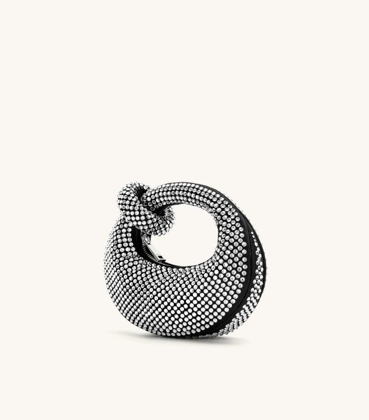JW PIE ABACUS ARTIFICIAL CRYSTAL MINI TOP HANDLE BAG