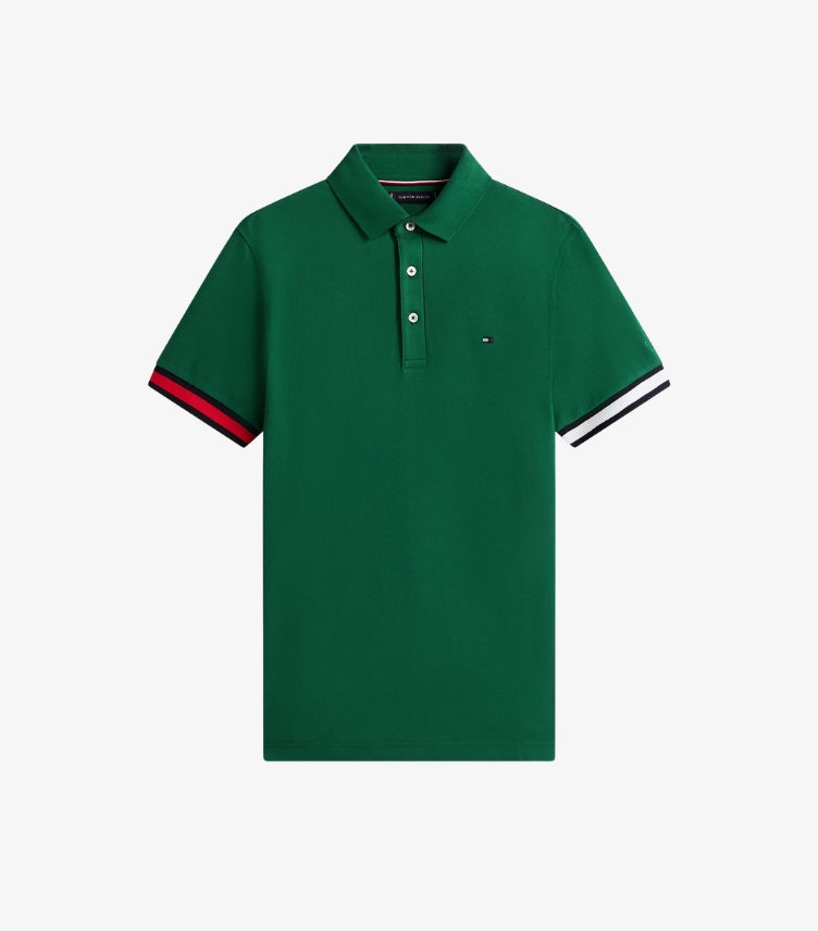 TOMMY HILFIGER SLIM FIT FLAG TIPPED POLO
