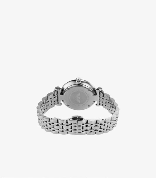EMPORIO ARMANI WOMEN’S QUARTZ SILVER STAINLESS STEEL SILVER WATCH AR11445