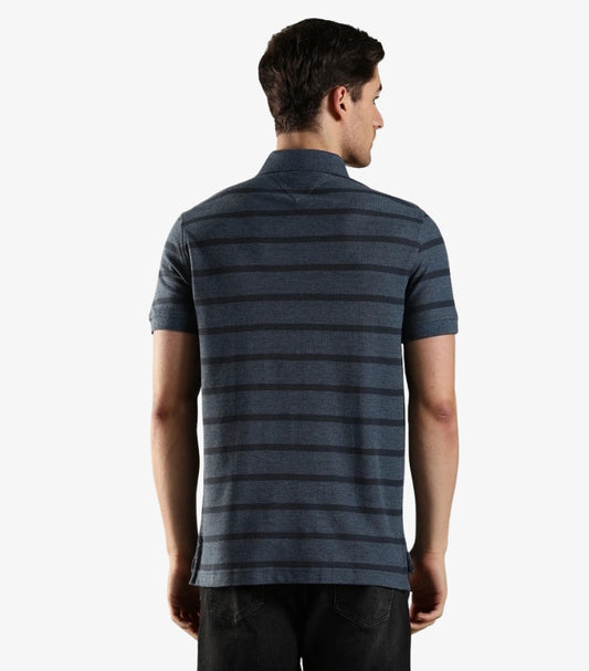 TOMMY HILFIGER MEN’S STRIPED CLASSIC REGULAR FIT POLO SHIRT