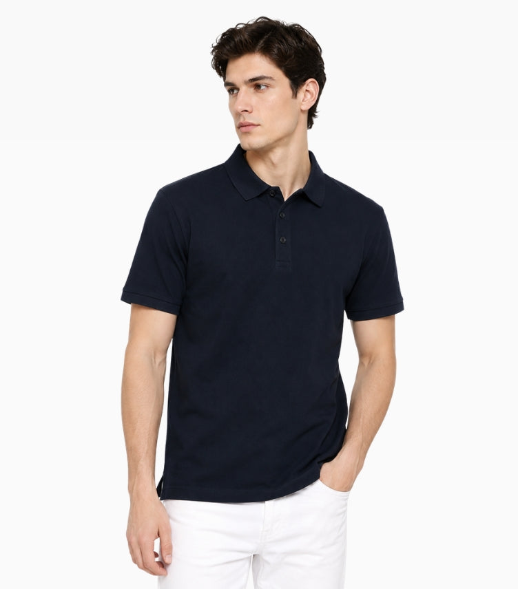 Burberry Men's Black Polo Shirt – 100% cotton classic collar short sleeve tailored fit | A&B Imported UK