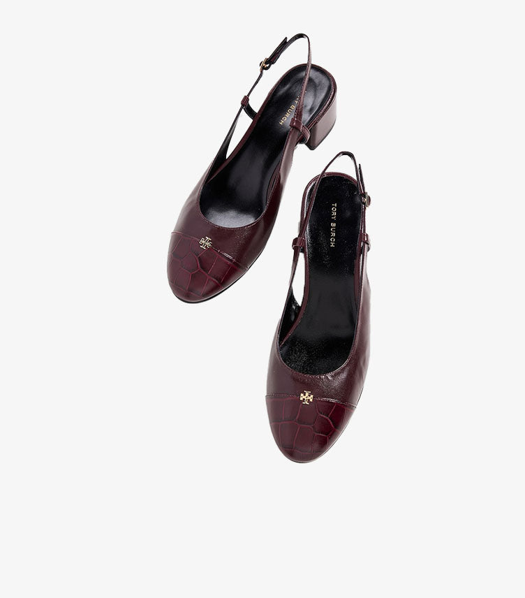 TORY BURCH CAP-TOE SLINGBACKS