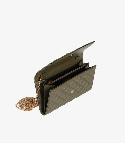 VERSACE WOMEN’S QUILTED CROSSBODY BAG – OLIVE GREEN