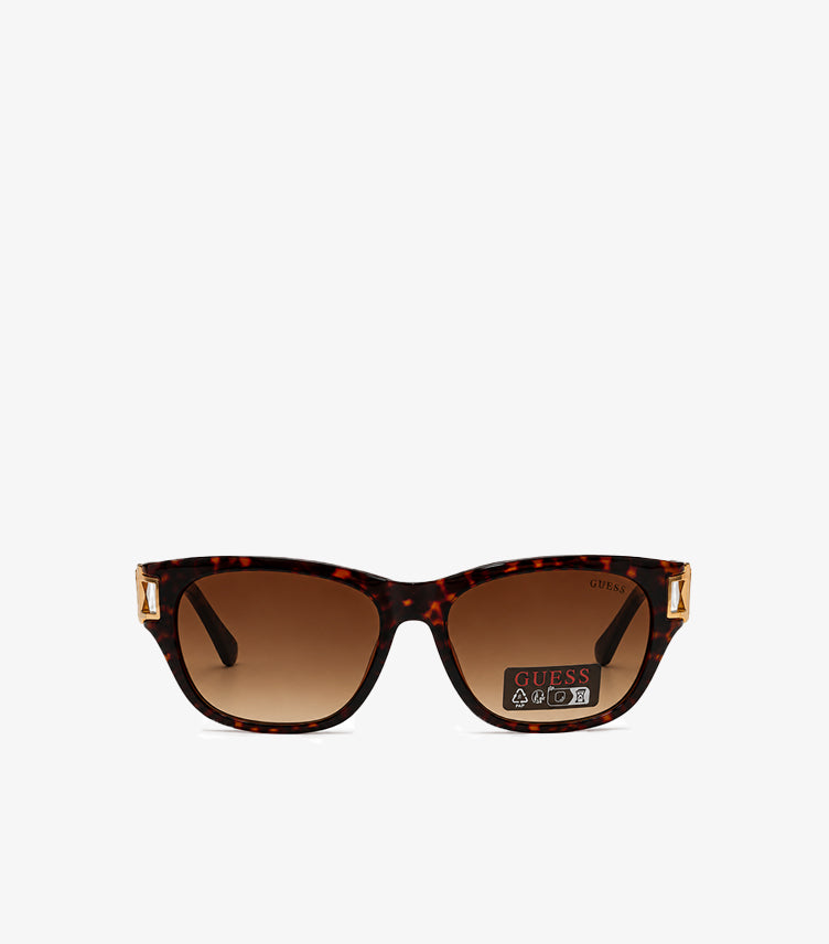 GUESS TORTOISE OVAL SUNGLASSES