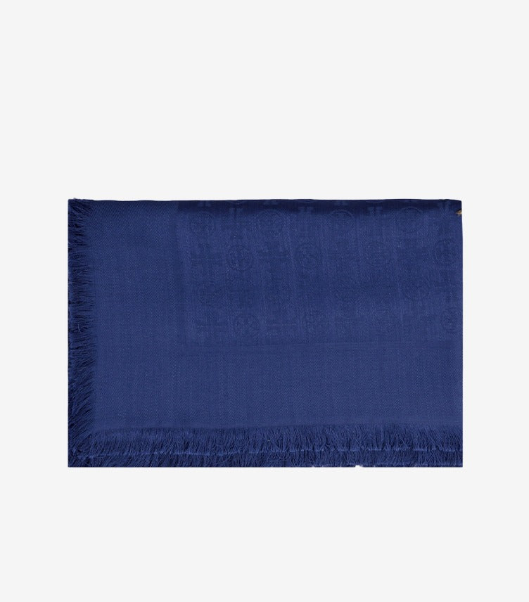 TORY BURCH LOGO JACQUARD TRAVELE SCARF