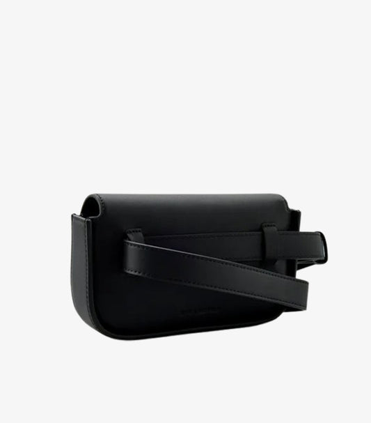 KARL LAGERFELD SIGNATURE LEATHER SHOULDER BAG