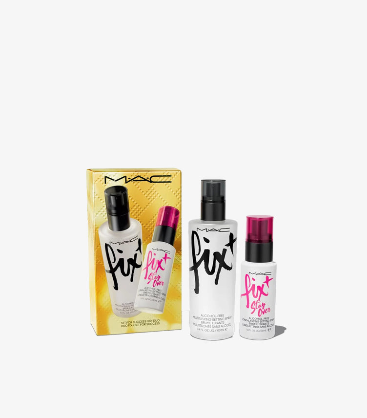 MAC FIX+ & FIX+ STAY OVER SETTING SPRAY DUO SET | ALCOHOL-FREE MAKEUP SETTING SPRAY GIFT SET