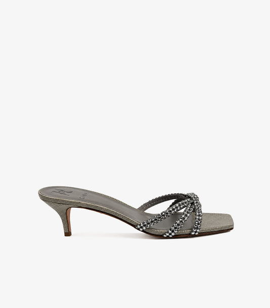GINA CRYSTAL EMBELLISHED KITTEN HEEL
