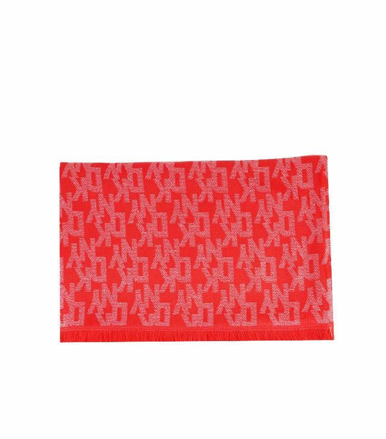 DKNY SIGNATURE PRINTRED SHIMMER SCARF