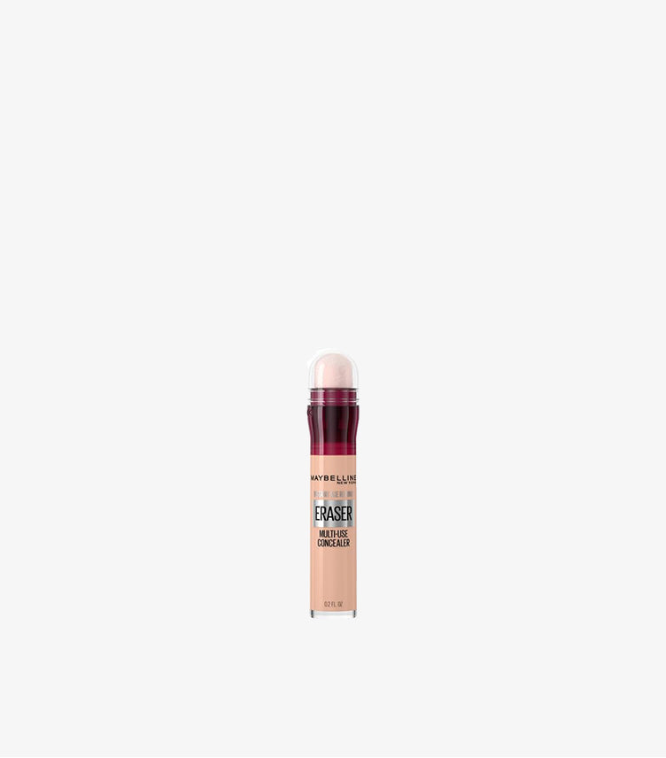 Maybelline Instant Age Rewind Eraser Multi-Use Concealer in Shade 121 with cushion-tip applicator on white background