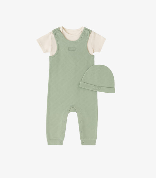 DKNY RIBBED ROMPER & SHORT SLEEVE BODYSUIT OUTFIT