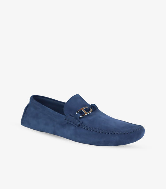 HERMES LUXURIOS NAVY SUEDE LOAFER