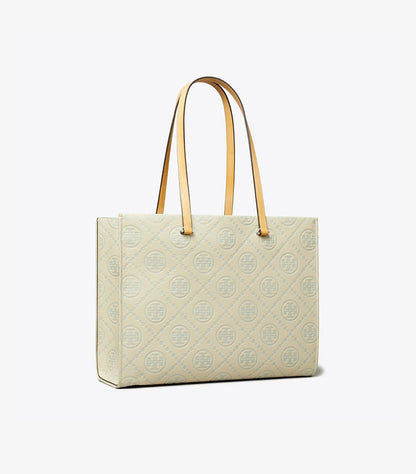 TORY BURCH T MONOGRAM PEBBLED TOTE