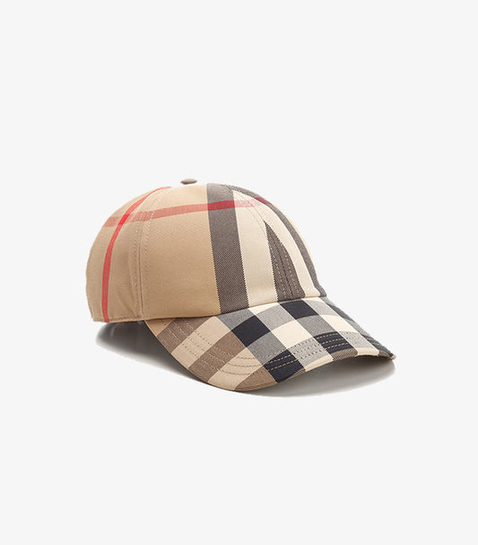 BURBERRY CHECK BASEBALL CAP