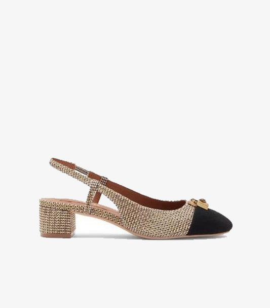 KURT GEIGER WOMEN’S TWEED SLINGBACK BLOCK HEEL