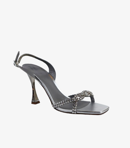 GINA CRYSTAL STRAP SLINGBACK HEEL