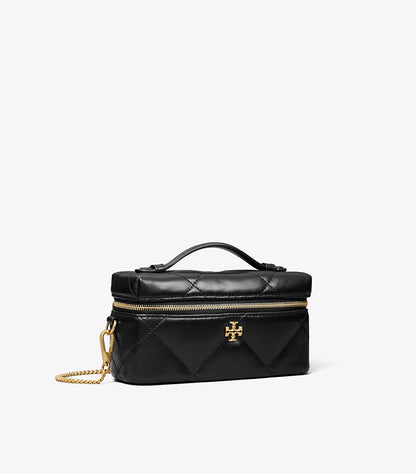 TORY BURCH KIRA DIAMOND QUILT DISTRESSED CHARM VANITY CASE