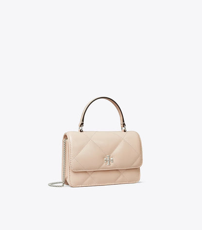 TORY BURCH MINI KIRA DIAMOND QUILT TOP-HANDLE CROSSBODY