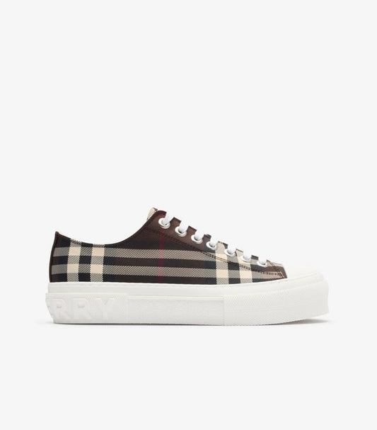 BURBERRY CHECK PLATFORM SNEAKERS