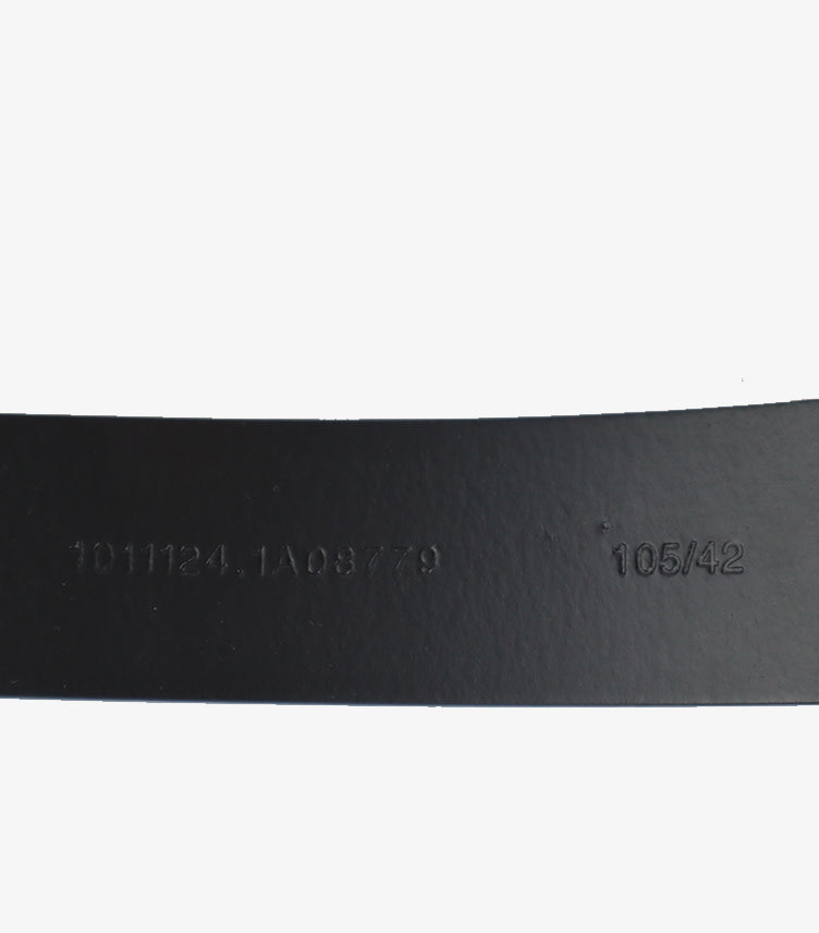 VERSACE MEN’S CLASSIC LEATHER BELT – BLACK WITH SIGNATURE METAL BUCKLE