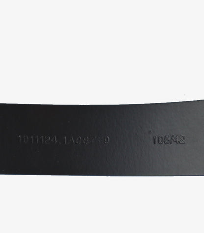 VERSACE MEN’S CLASSIC LEATHER BELT – BLACK WITH SIGNATURE METAL BUCKLE