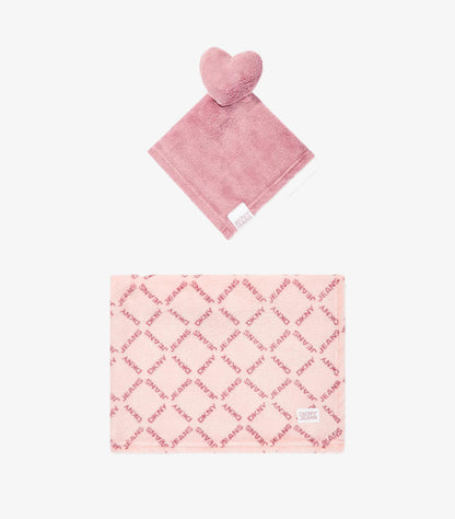 DKNY BABY GIRLS BLANKET AND COMFORTER SET IN PINK