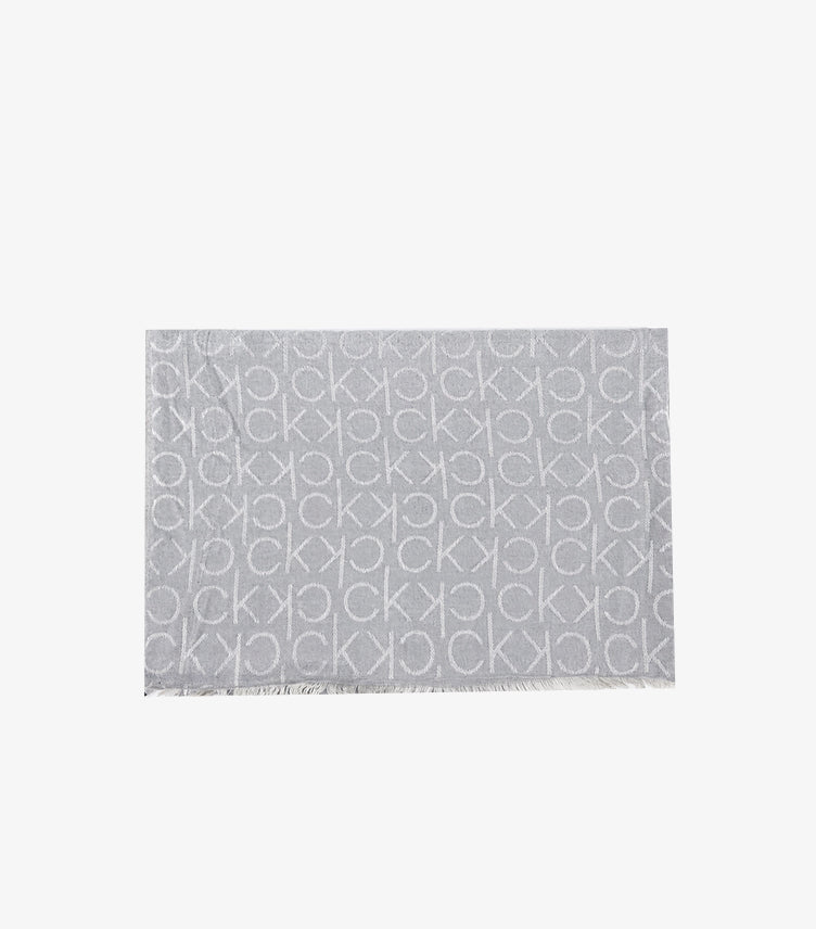 CALVIN KLEIN WOMEN’S MONOGRAM LOGO PASHMINA SCARF