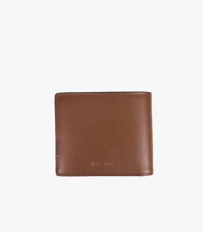 VERSACE MEN'S MEDUSA BIFOLD LEATHER WALLET - BROWN