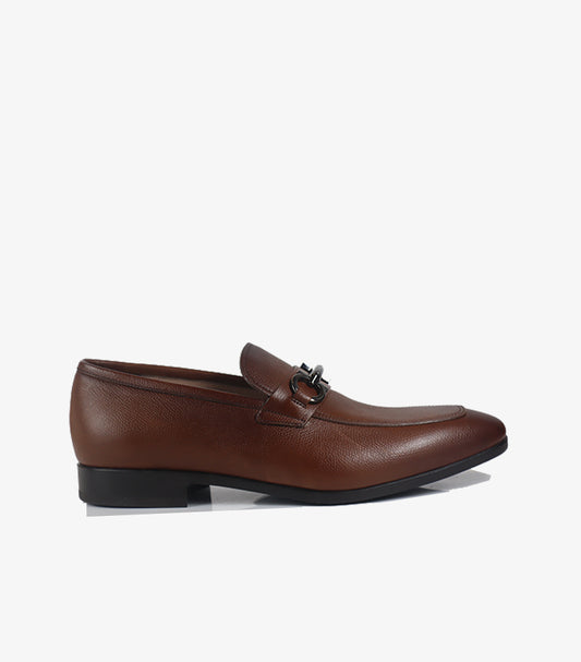 FERRAGAMO MEN’S BROWN LEATHER LOAFERS