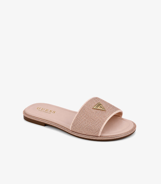 GUESS RHINESTONE SLIDE SANDALS