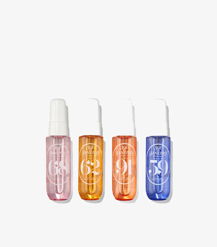 Sol de Janeiro Cheirosa 68, 62, 91 and 59 miniature perfume mist bottles in 30ml sizes
