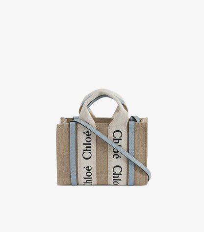 CHLOE WOODY COTTON-CANVAS TOTE BAG