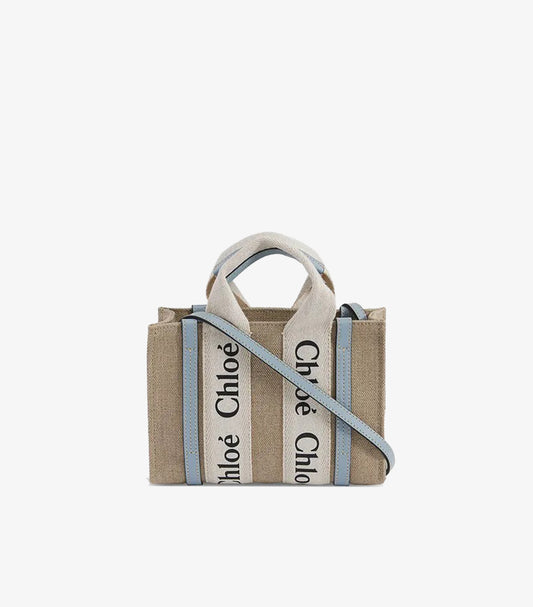 CHLOE WOODY COTTON-CANVAS TOTE BAG