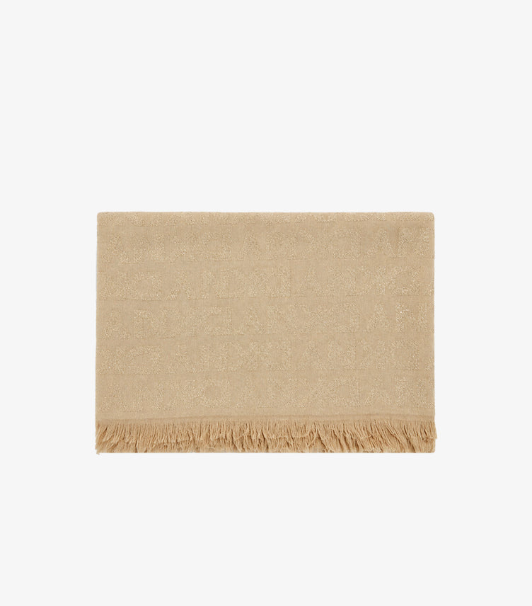 DKNY MONOGRAM FRINGE SCARF FOR WOMEN – SOFT LIGHTWEIGHT DESIGNER FASHION WRAP