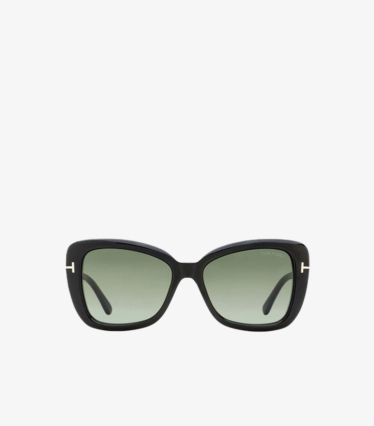 Tom Ford women's oversized designer sunglasses with gradient lenses and square frame front view