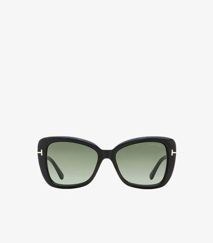 Tom Ford women's oversized designer sunglasses with gradient lenses and square frame front view