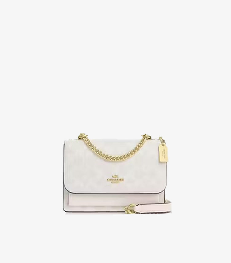 COACH MINI KLARE CROSSBODY BAG | SIGNATURE CANVAS & LEATHER CHAIN STRAP – 3-WAY CARRY