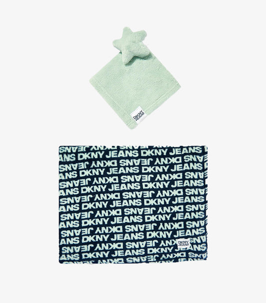 DKNY BABY BLANKET AND COMFORTER SET IN NAVY